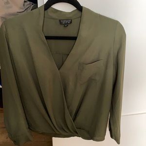 Olive green blouse